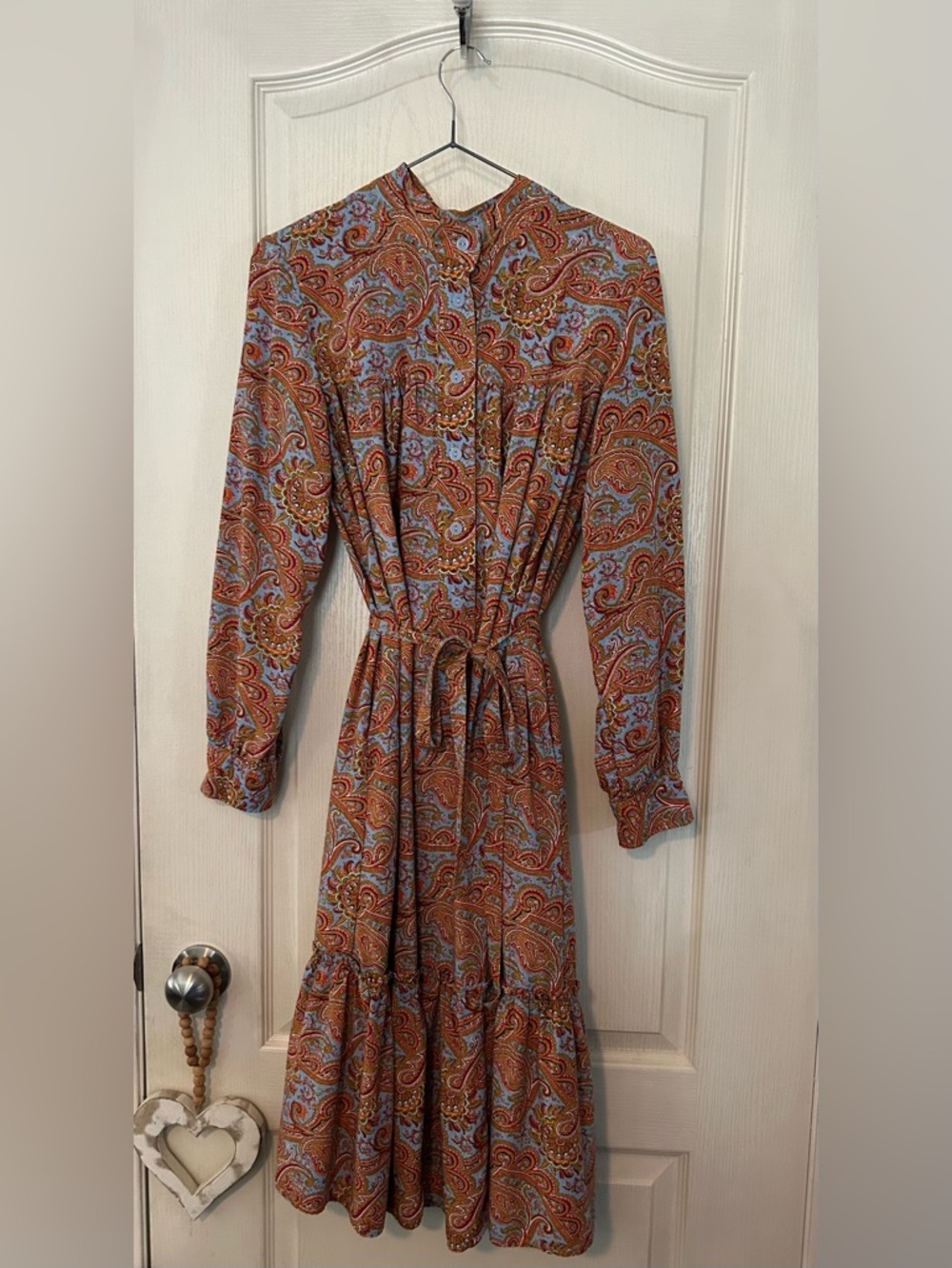 🎉 Host Pick 🎉 JW Anderson x Uniqlo Paisley  Long-Sleeve Midi Dress
